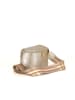 Anna Morellini Leder-Umhängetasche "Domenica" in Gold - (B)19 x (H)15 x (T)8 cm