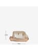 Anna Morellini Leder-Umhängetasche "Domenica" in Gold - (B)19 x (H)15 x (T)8 cm