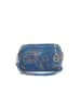 Mia Tomazzi Leren schoudertas "Zamagna" blauw - (B)21 x (H)14 x (D)8 cm