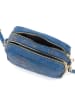 Mia Tomazzi Leren schoudertas "Zamagna" blauw - (B)21 x (H)14 x (D)8 cm