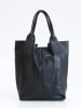 Pia Sassi Skórzany shopper bag "Monte Cimone" w kolorze czarnym - 28 x 35 x 17 cm