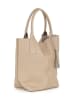 Pia Sassi Leder-Shopper "Monte Cimone" in Beige - (B)28 x (H)35 x (T)17 cm