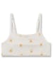Sanetta Bustier in Weiß/ Orange