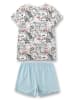 Sanetta Pyjama in Weiß/ Bunt/ Hellblau