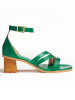LLOYD Leren haksandalen groen