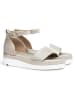 LLOYD Leder-Keilsandalen in Grau