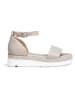 LLOYD Leder-Keilsandalen in Grau