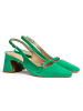 LLOYD Leder-Slingpumps in Grün