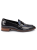 LLOYD Leder-Slipper in Schwarz/ Dunkelblau