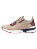 LLOYD Leder-Sneakers in Beige/ Bordeaux