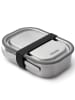Black+Blum Pojemnik w kolorze srebrno-czarnym na lunch - 20 x 6,5 x 15 cm