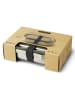 Black+Blum Pojemnik w kolorze srebrno-czarnym na lunch - 20 x 6,5 x 15 cm