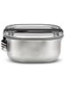 Black+Blum Pojemnik w kolorze srebrno-czarnym na lunch - 20 x 6,5 x 15 cm