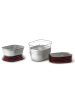 Black+Blum 3er-Set: Lunchboxen in Silber