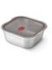 Black+Blum Lunchbox zilverkleurig - (B)19,5 x (H)7,7 x (D)19 cm