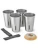 Black+Blum 4er-Set: Becher in Silber - 500 ml