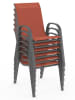 Inkazen 6-delige set: tuinstoelen terracotta - (B)51,5 x (H)84 x (D)68 cm