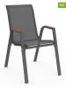 Inkazen 4-delige set: tuinstoelen grijs - (B)51 x (H)84 x (D)68 cm
