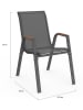 Inkazen 4er-Set: Gartenstühle in Grau - (B)51 x (H)84 x (T)68 cm