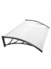 Inkazen Vordach in Transparent/ Schwarz - (B)150 x (H)23 x (T)80 cm
