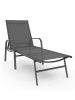 Inkazen 2-delige set: tuinligstoelen grijs - (L)185 x (B)57 x (H)32 cm