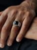 Uomo Zilveren ring met edelstenen