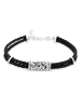 Uomo Leren armband zwart