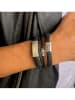 Uomo Leder-Armband in Schwarz