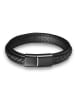 Uomo Leren armband zwart