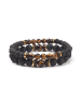 Uomo 2er-Set: Armbänder mit Edelsteinen