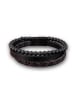 Uomo Leren armband zwart/bruin