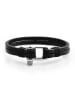 Uomo Leder-Armband in Schwarz