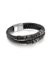 Uomo Leren armband zwart/bruin