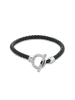 Uomo Leren armband zwart