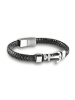 Uomo Leder-Armband in Schwarz