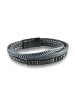 Uomo Leren armband donkerblauw/zwart