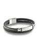 Uomo Leder-Armband in Schwarz