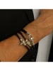 Uomo Leren armband zwart