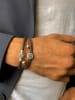Uomo Leren armband lichtbruin