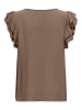 ONLY Bluse "Chiara" in Hellbraun/ Grau