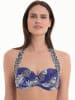 Anita Bikini-Oberteil in Blau/ Weiß