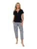 Doctor Nap Pyjama in Schwarz/ Weiß