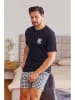 Doctor Nap Pyjama in Schwarz/ Weiß