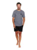 Doctor Nap Pyjama in Grau/ Schwarz