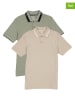 Jack & Jones 2er-Set: Shirts in Dunkelblau/ Weiß