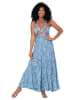 Ipanima Kleid in Hellblau/ Blau/ Rot