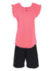 COTONELLA Pyjama in Pink/ Schwarz