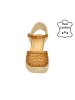 Bullboxer Leder-Keil-Slingpumps in Cognac