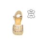 Bullboxer Leder-Keil-Slingpumps in Beige