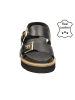 Bullboxer Leder-Sandalen in Schwarz